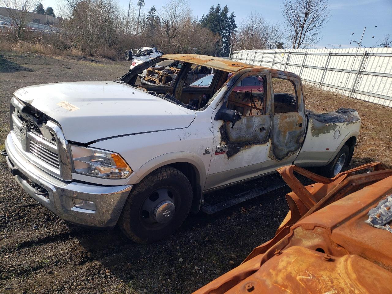 2010 Dodge 3500 Laramie, VIN 3D73M4CLXAG160498 — Burn