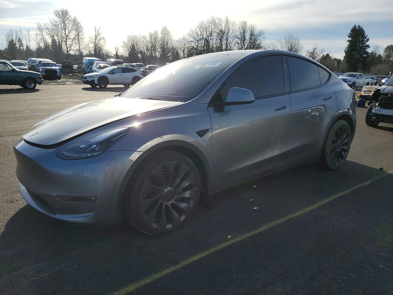 2024 Tesla Model Y Performance, VIN 7SAYGDEF1RF168976 — Undercarriage