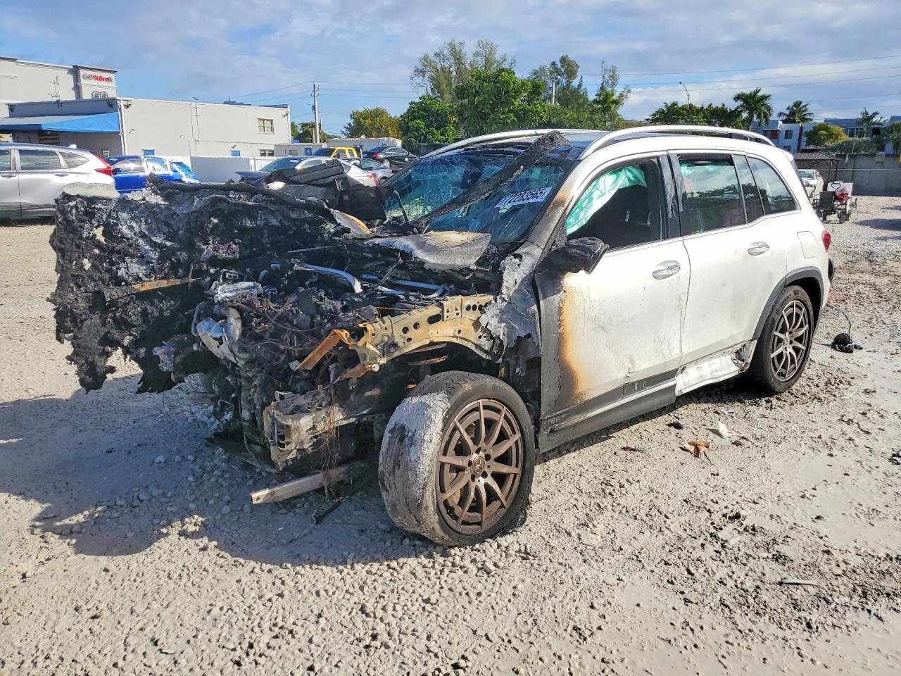 2023 Mercedes-Benz GLB 35 AMG, VIN W1N4M5BB6PW313099 — Engine fire