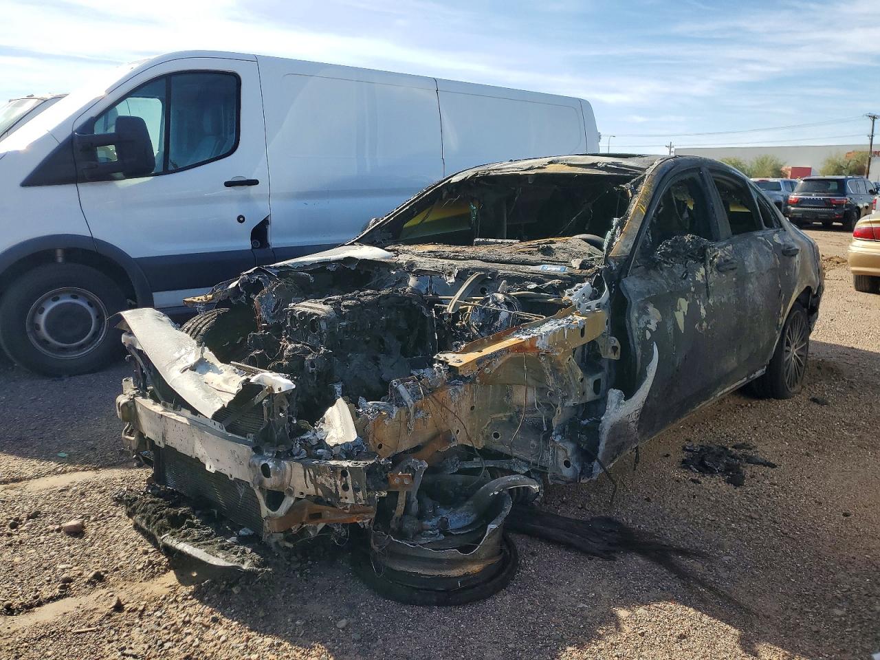 2019 Mercedes-Benz C 300, VIN 55SWF8DB9KU293175 — Engine fire