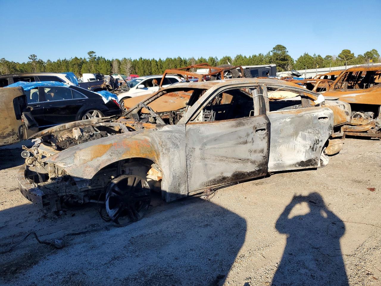 2012 Dodge Charger SE, VIN 2C3CDXBG5CH296299 — Engine fire