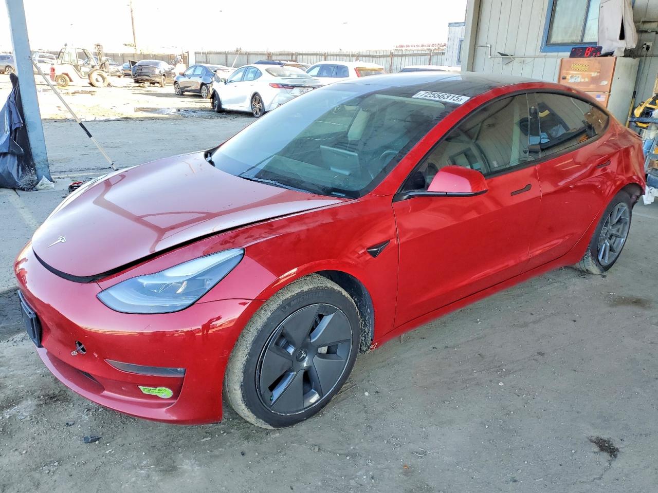 2022 Tesla Model 3 Long Range, VIN 5YJ3E1EB3NF136064 — Stripped