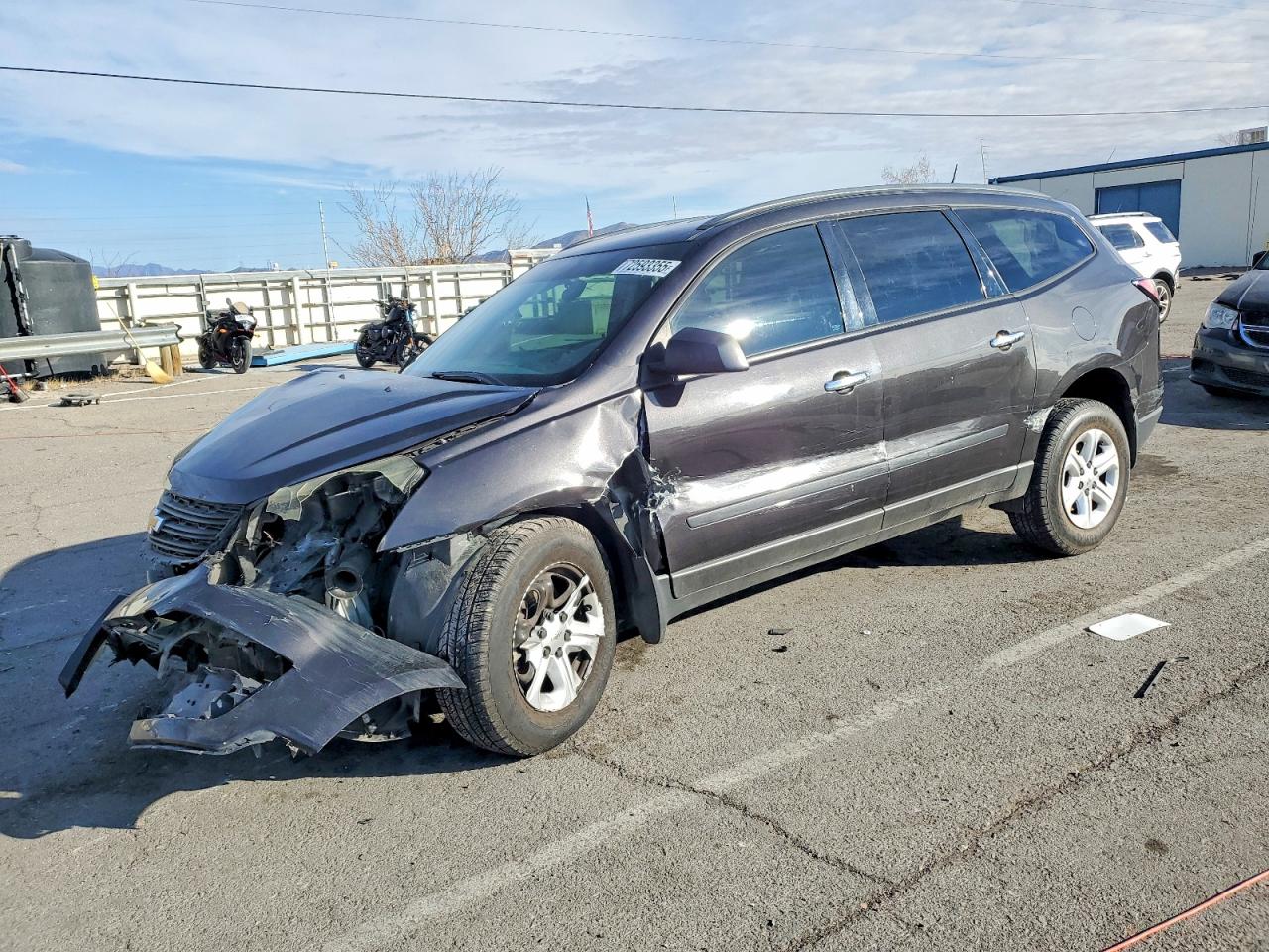 2017 Chevrolet Traverse LS, VIN 1GNKRFKD1HJ182905 — Front end