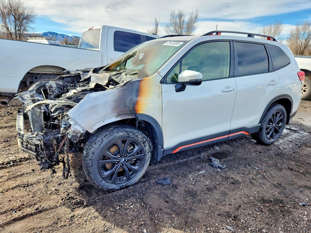 2023 Subaru Forester Special Sports, VIN JF2SKAJC6PH476977 — Engine fire