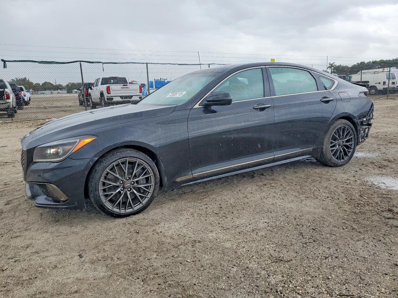 2019 Genesis G80 Sport, VIN KMHGN4JB8KU286257 — Rear end