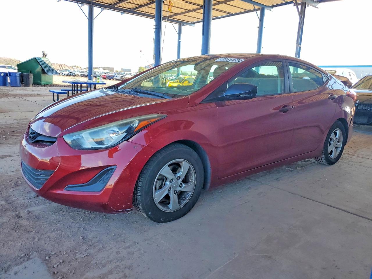 2014 Hyundai Elantra Limited, VIN 5NPDH4AE3EH540965 — Undercarriage