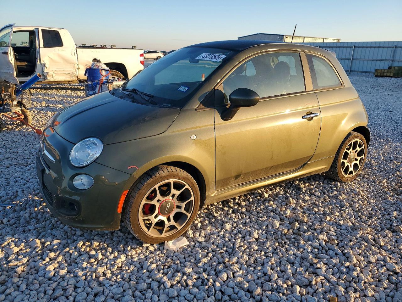 2013 FIAT 500 Sport, VIN 3C3CFFBR2DT573831 — Rear end