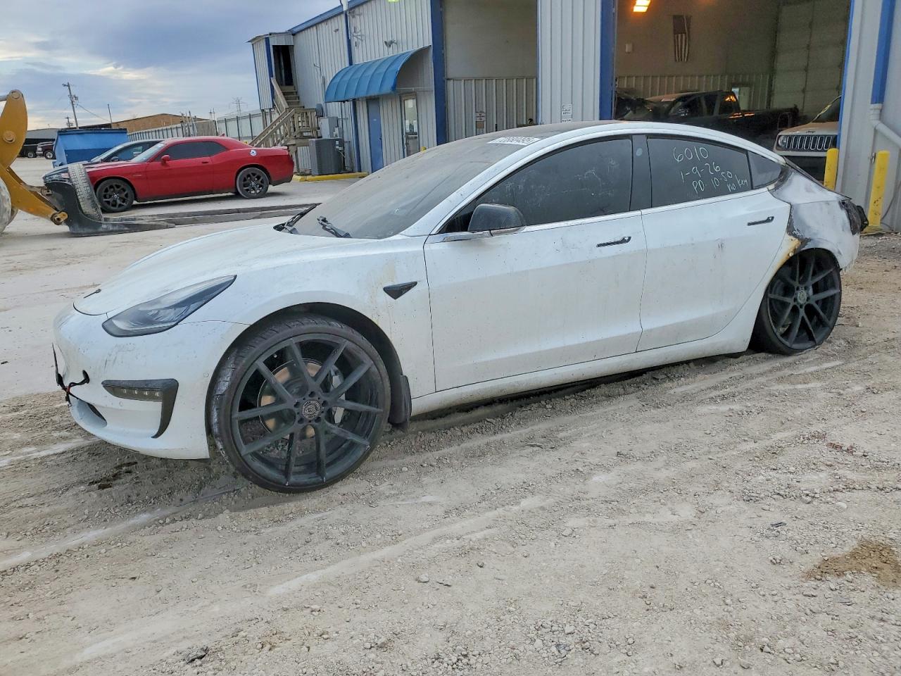 2019 Tesla Model 3 Mid Range, VIN 5YJ3E1EA7KF416010 — Interior fire