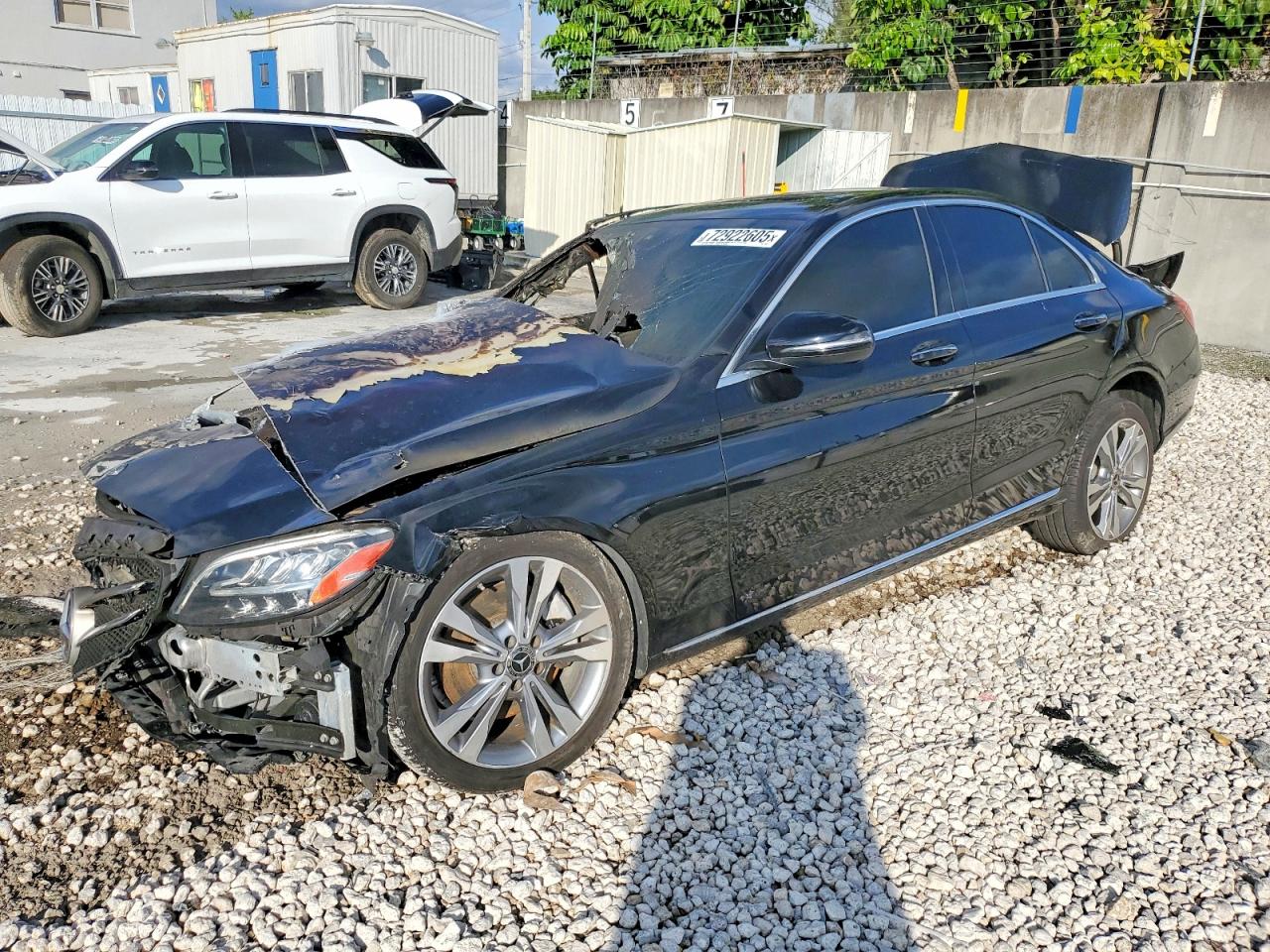 2019 Mercedes-Benz C 300, VIN 55SWF8DB5KU300865 — Engine fire