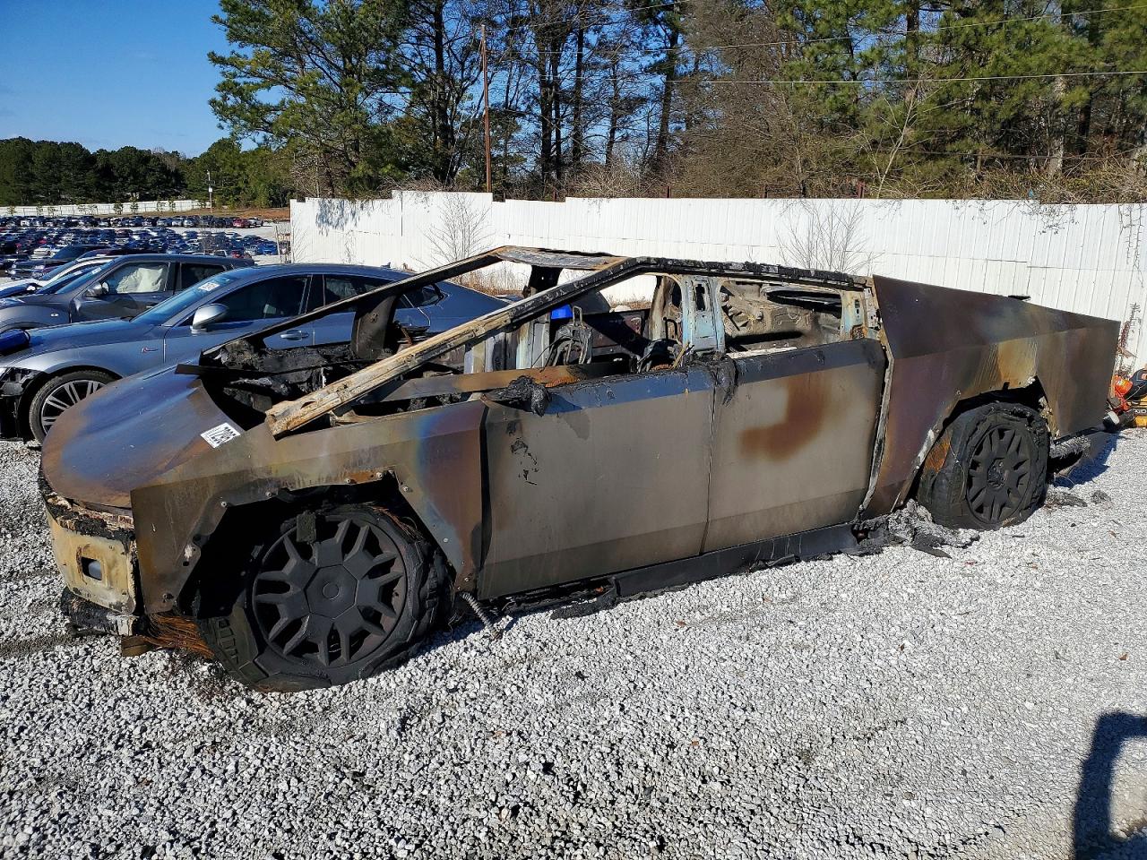 2024 Tesla Cybertruck Cyberbeast, VIN 7G2CEHEE3RA029468 — Interior fire