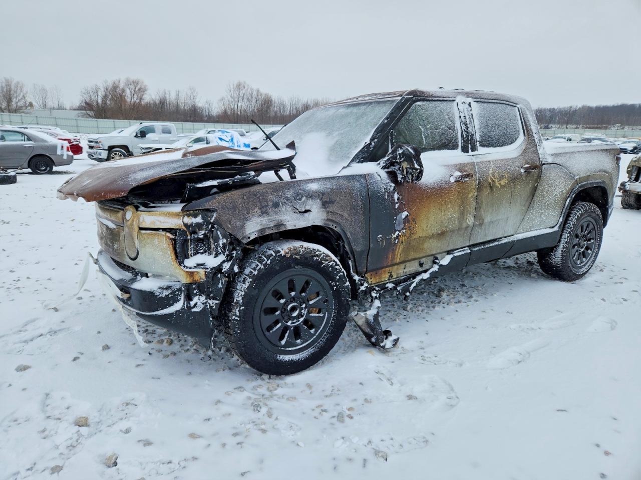 2023 Rivian R1T Adventure, VIN 7FCTGAAA5PN020256 — Burn