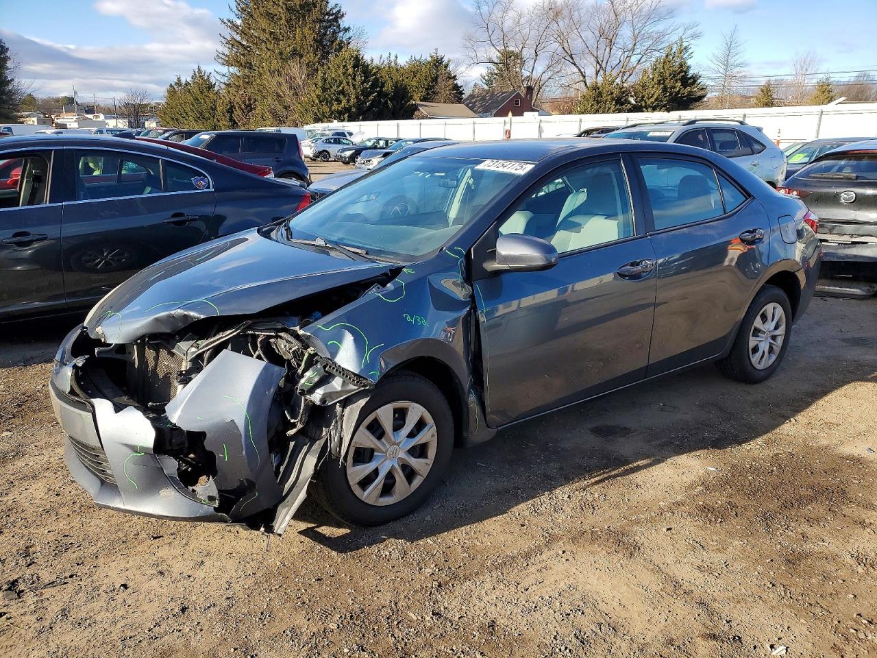 2014 Toyota Corolla LE Eco, VIN 2T1BPRHE6EC225027 — Front end