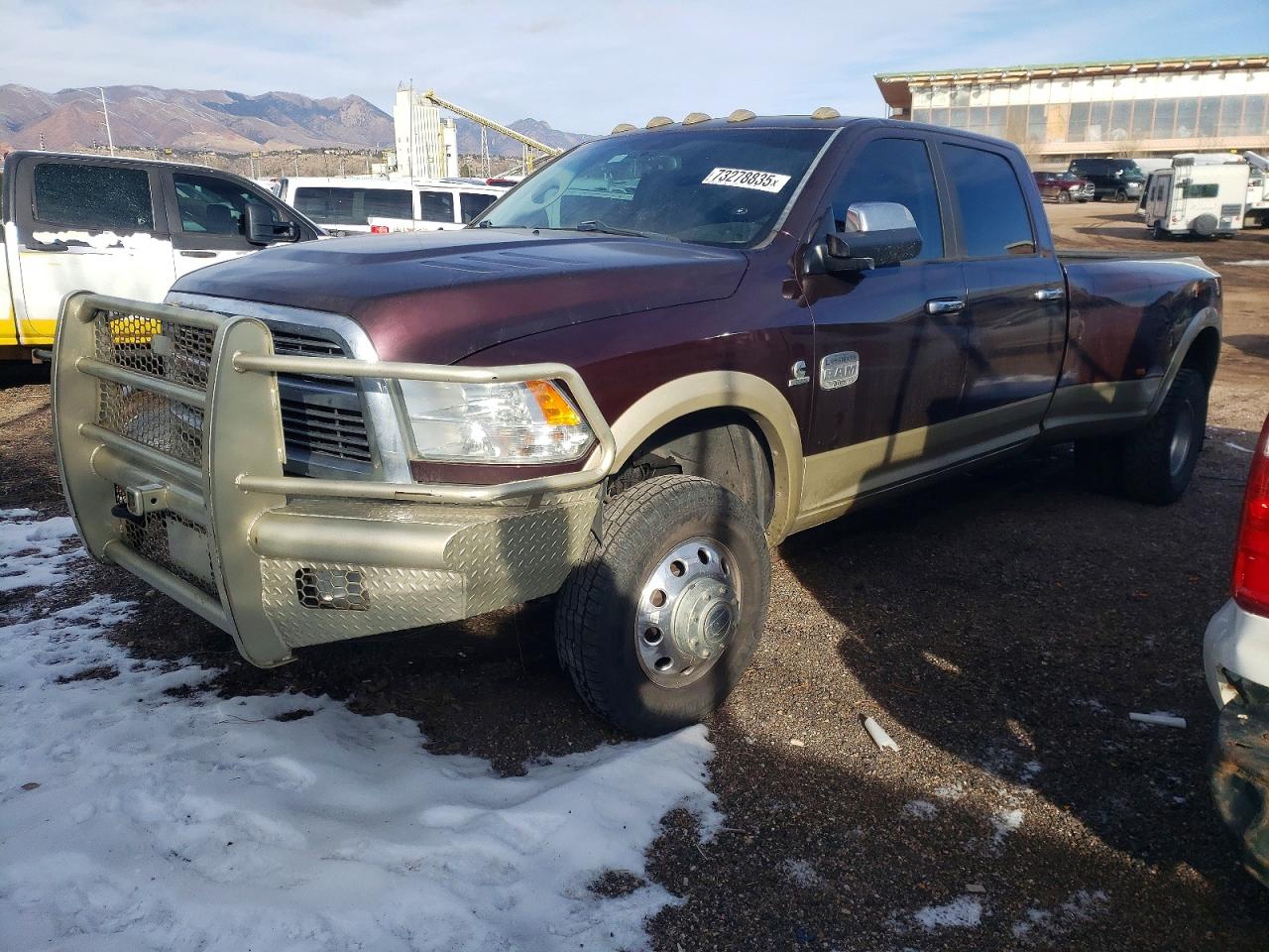 2012 Ram 3500 Laramie Longhorn, VIN 3C63DRKL0CG152638 — Engine fire