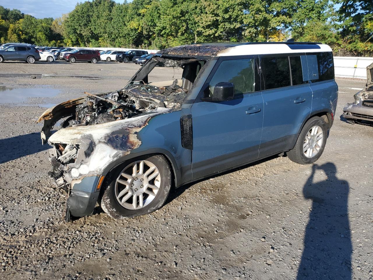 2024 Land Rover Defender S, VIN SALEJ7EX4R2274751 — Engine fire