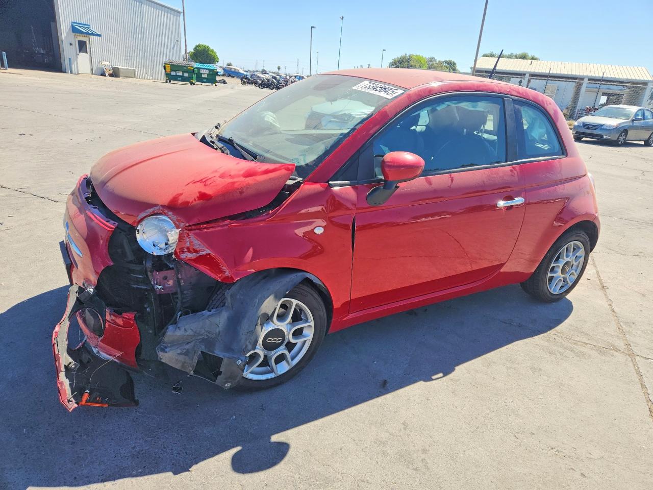 2013 FIAT 500 Pop, VIN 3C3CFFAR6DT654834 — Front end