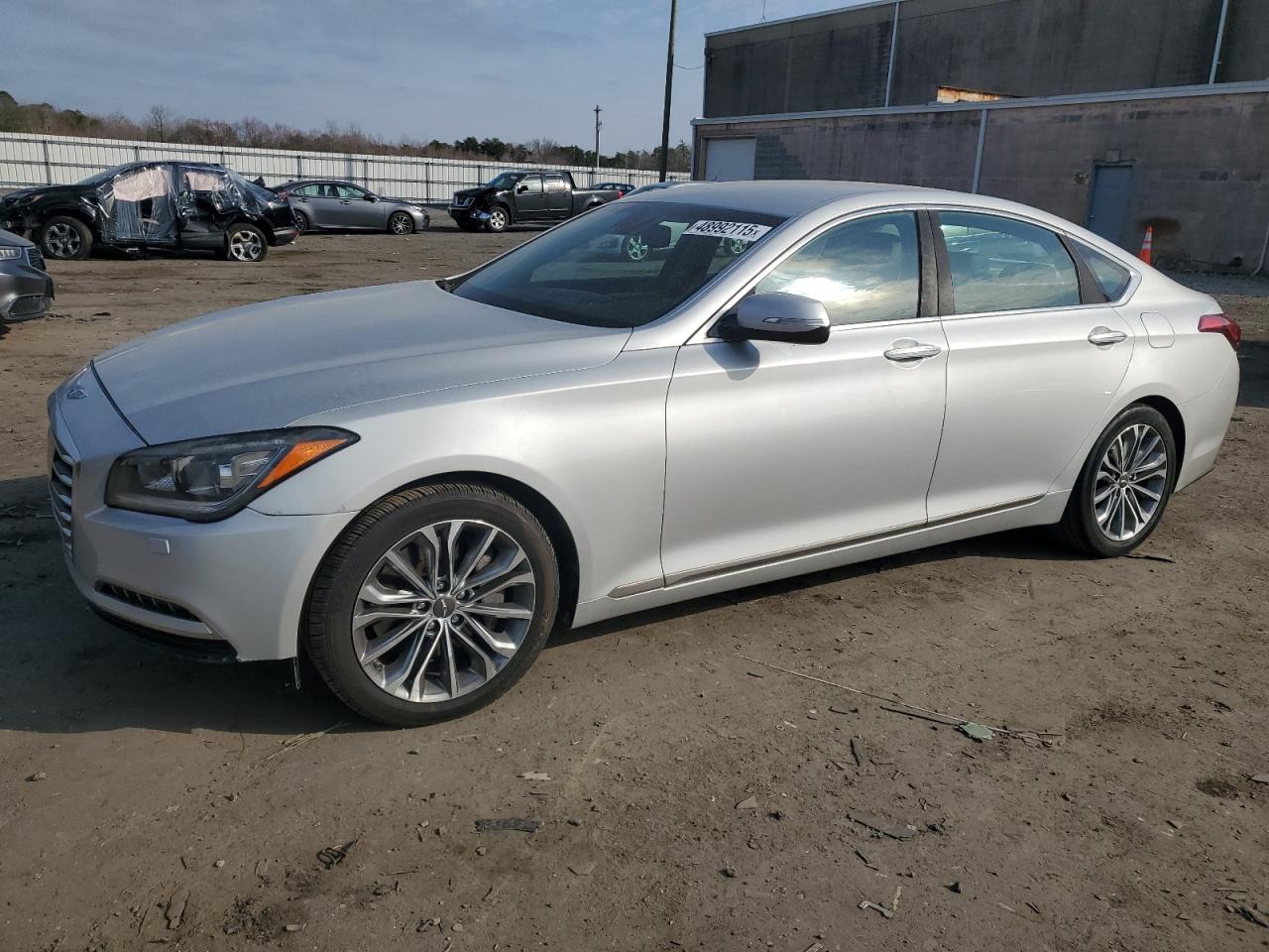 2017 Genesis G80 3.8L, VIN KMHGN4JE6HU201578 — Rear end
