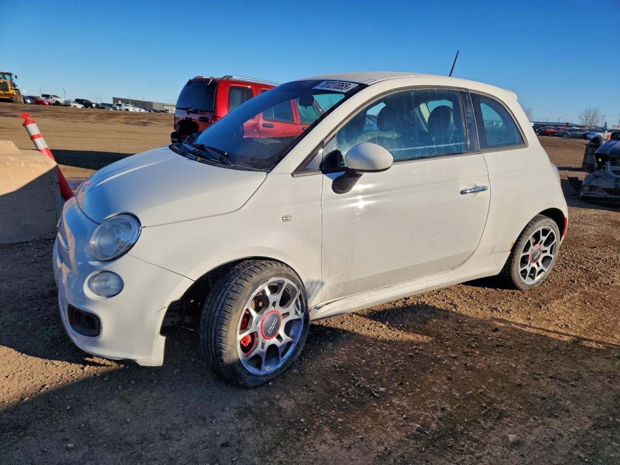 2014 FIAT 500 Sport, VIN 3C3CFFBR7ET282842 — Undercarriage