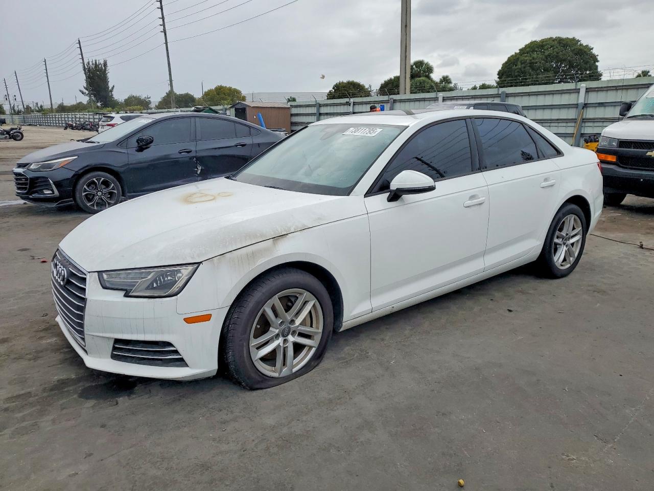 2017 Audi A4 Premium, VIN WAUGNAF43HN026944 — Engine fire