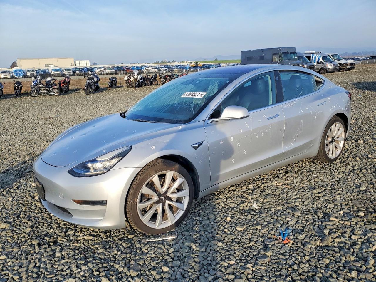 2018 Tesla Model 3 Long Range Battery, VIN 5YJ3E1EA2JF015270 — Vandalism