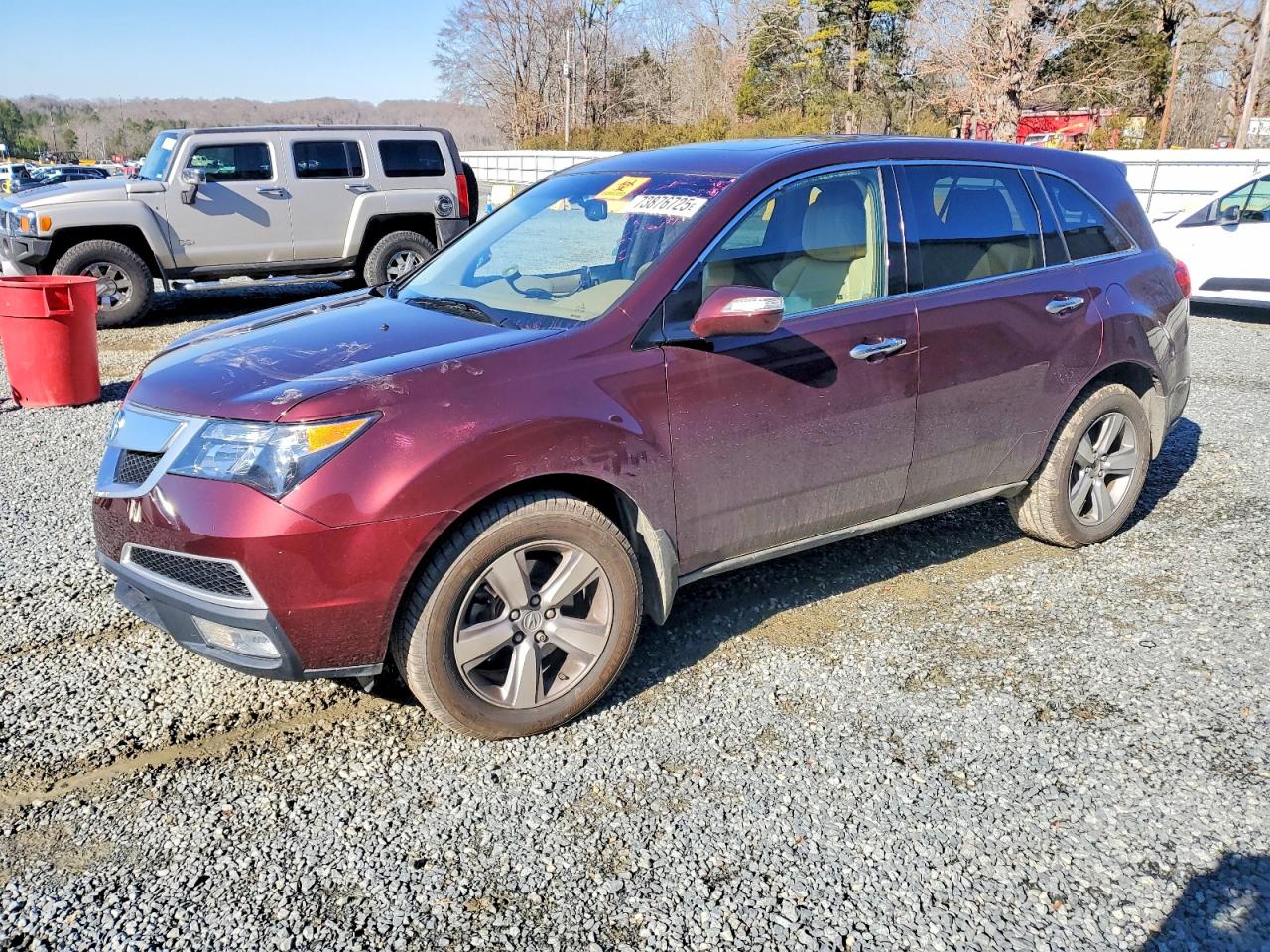 2012 Acura MDX Technology, VIN 2HNYD2H46CH526024 — Side