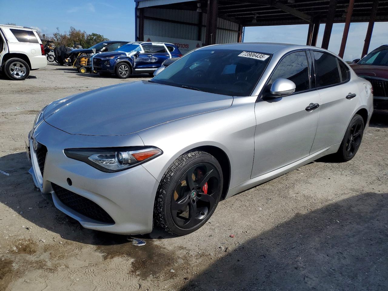 2017 Alfa Romeo Giulia, VIN ZARFAEDN1H7533848 — Engine fire