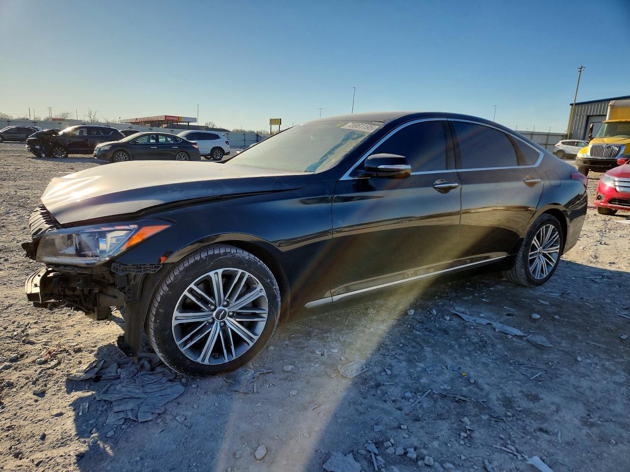 2020 Genesis G80 3.8L, VIN KMTFN4JE7LU338037 — Front end