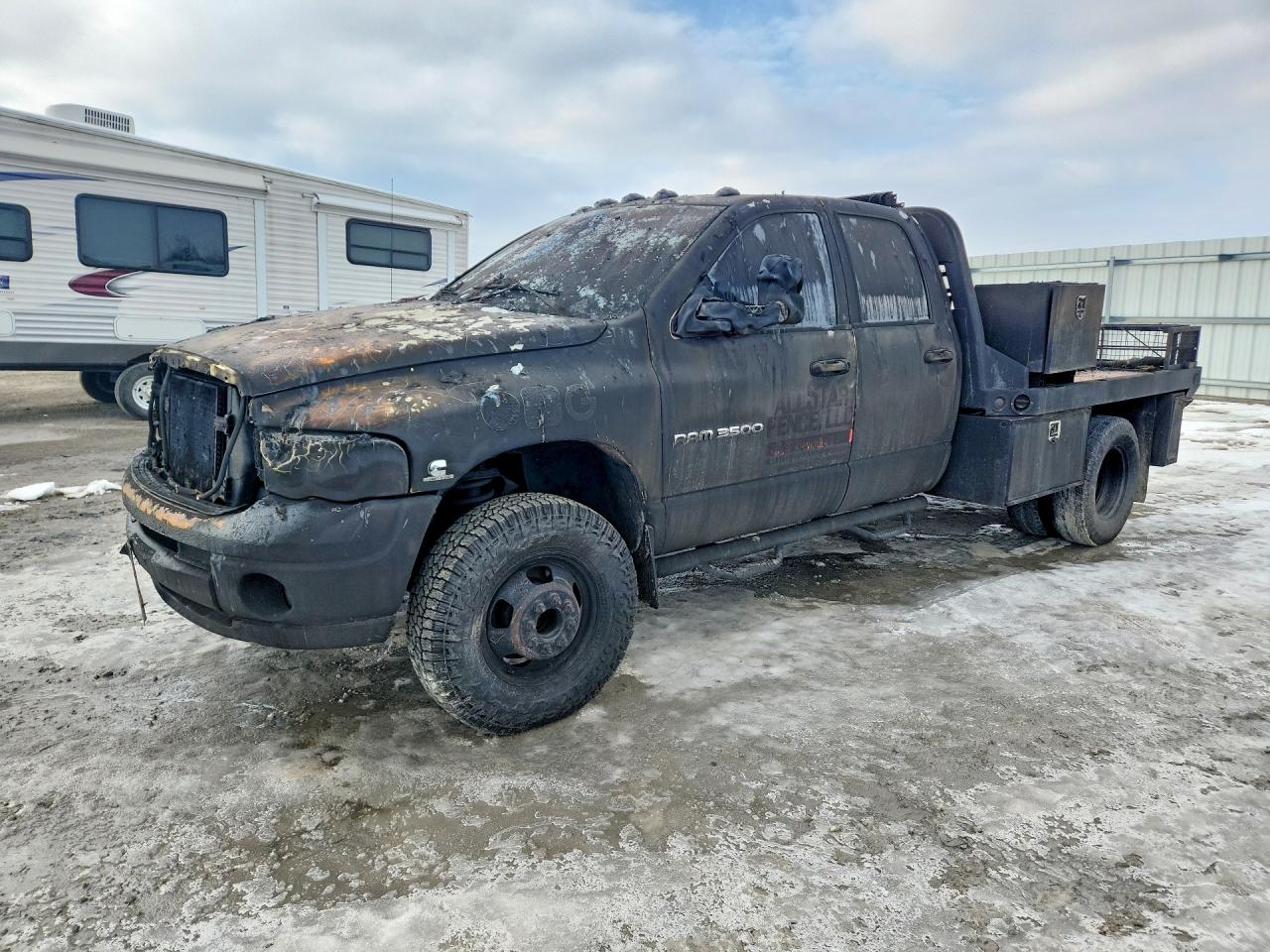2003 Dodge 3500 ST, VIN 3D7MU48673G833855 — Burn