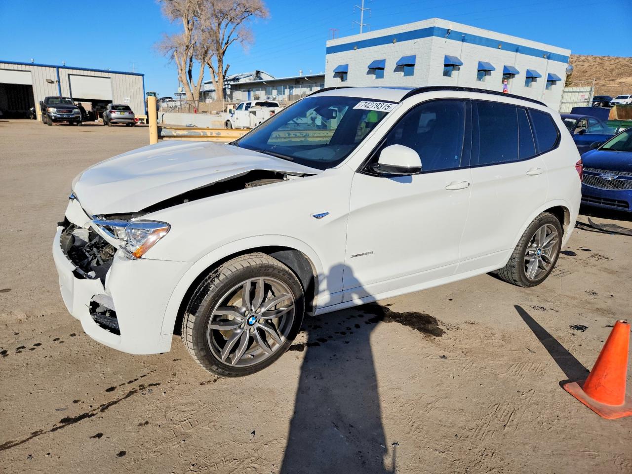 2017 BMW X3 xDrive35i, VIN 5UXWX7C51H0S19274 — Front end