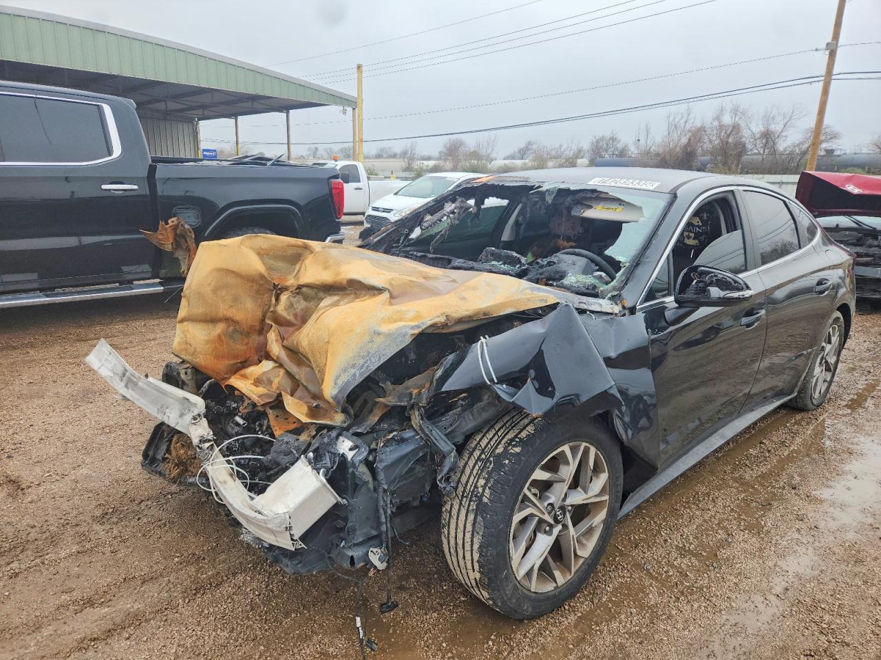 2021 Hyundai Sonata SEL, VIN 5NPEL4JA3MH097991 — Burn