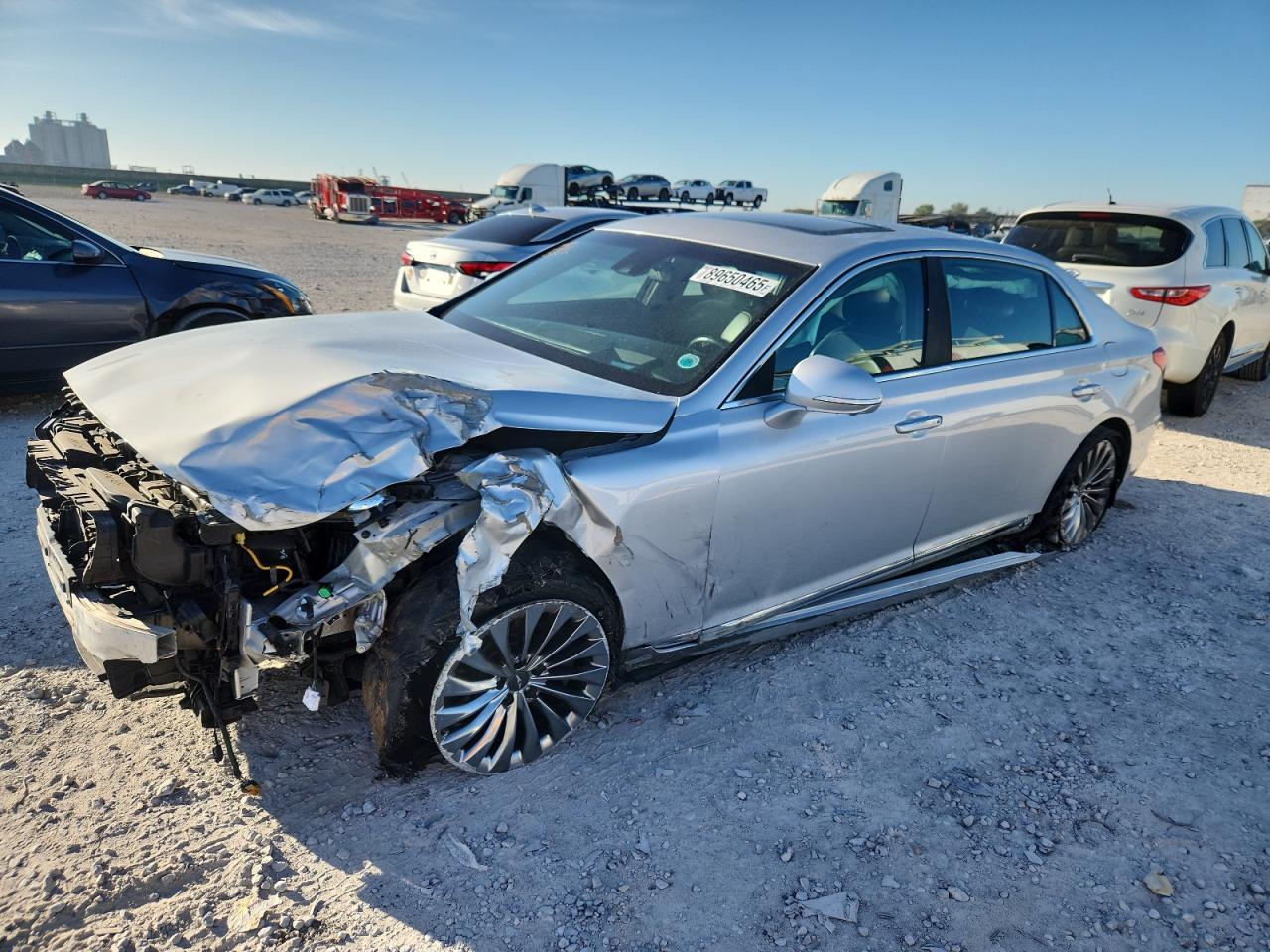 2019 Genesis G90 Ultimate, VIN KMTF54JH1KU054122 — Front end