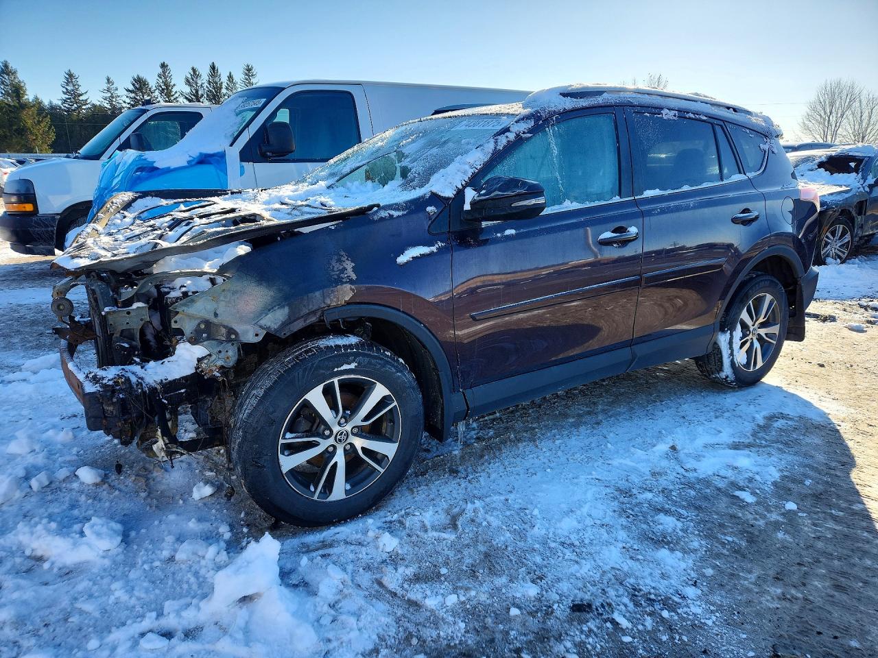 2017 Toyota RAV4 XLE, VIN 2T3RFREV1HW581319 — Вандализм