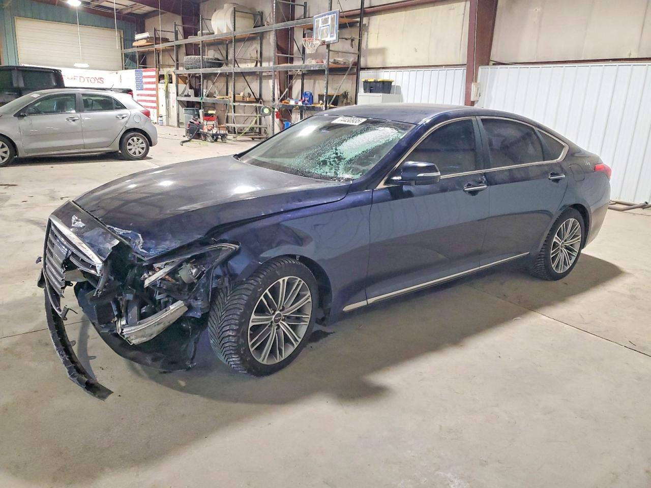 2019 Genesis G80 3.8L, VIN KMHGN4JE1KU290287 — Front end