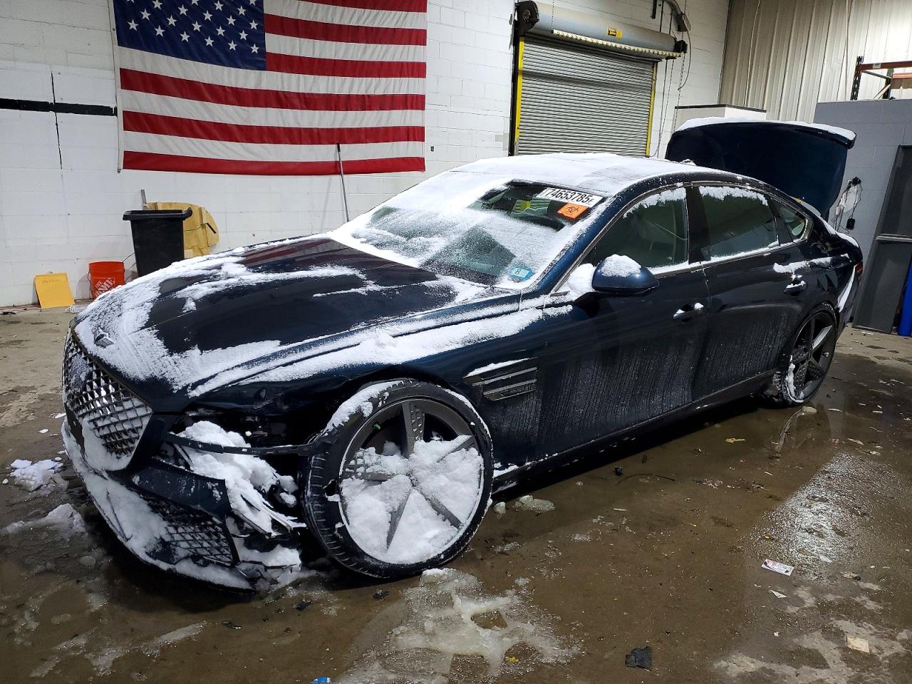 2023 Genesis G80 Sport, VIN KMTGB4SD8PU191560 — Rear end