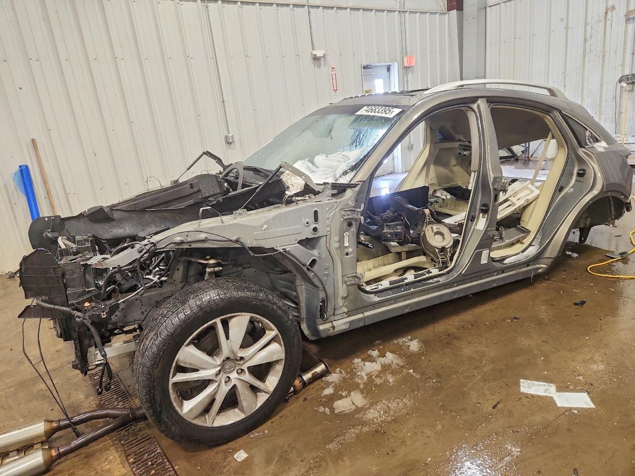 2015 Infiniti QX70, VIN JN8CS1MW0FM480994 — Stripped
