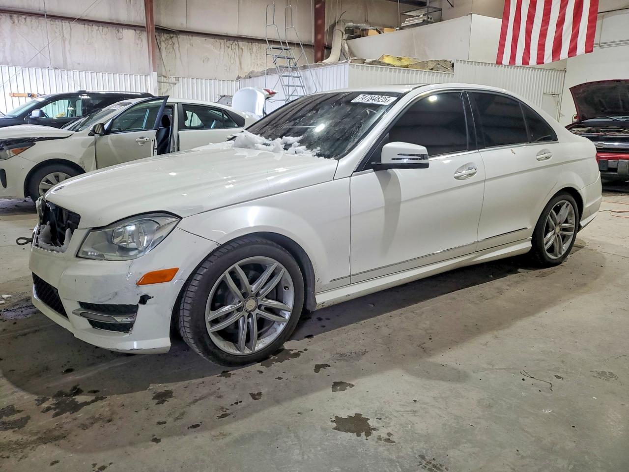 2014 Mercedes-Benz C 250 Sport, VIN WDDGF4HB6EA935346 — Frame damage