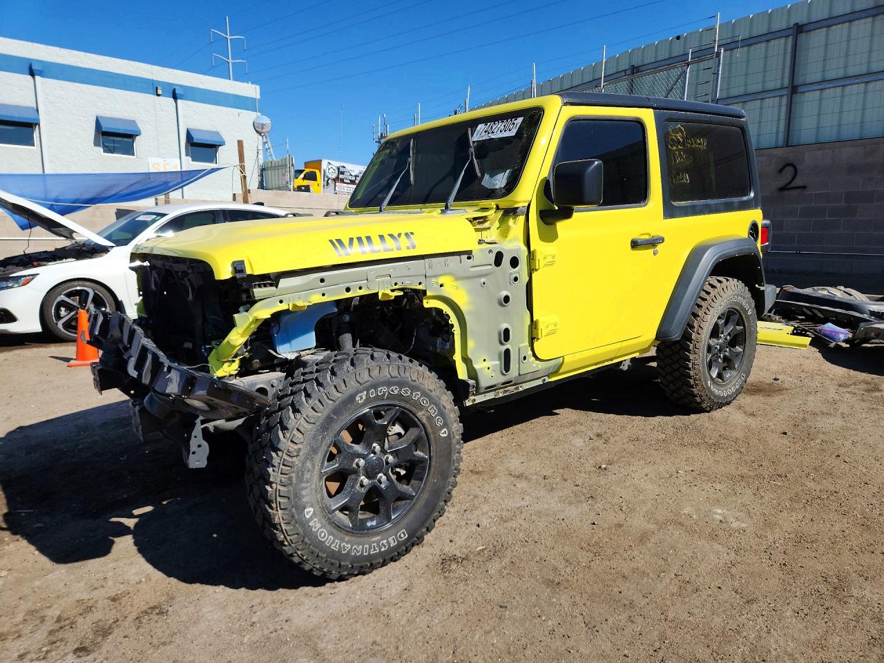 2022 Jeep Wrangler Willys, VIN 1C4GJXAGXNW231413 — Front end