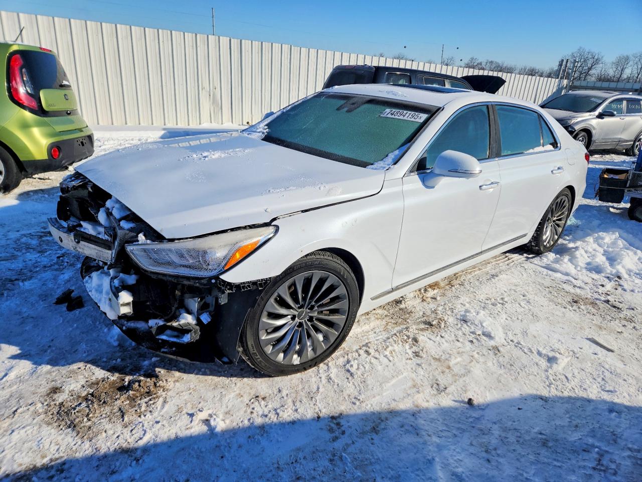 2018 Genesis G90 Ultimate, VIN KMHG54JH4JU044679 — Front end