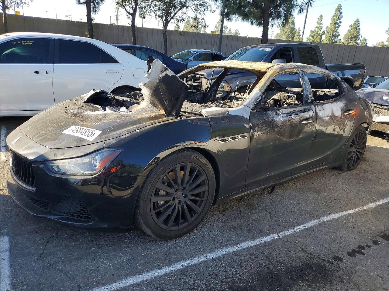2016 Maserati Ghibli, VIN ZAM57XSA0G1166888 — Burn