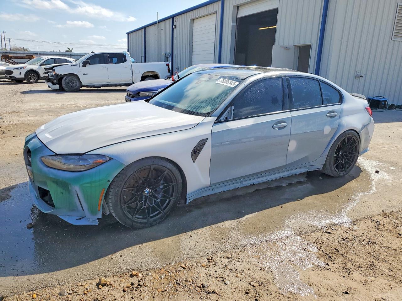 2022 BMW M3 Competition xDrive, VIN WBS43AY09NFL77216 — Prior damage history