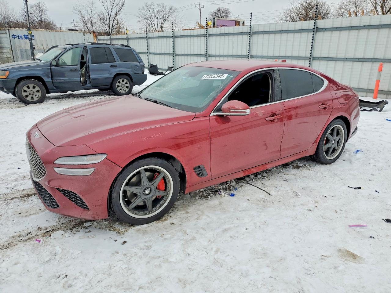 2022 Genesis G70 2.0T, VIN KMTG34TA8NU095507 — Front end