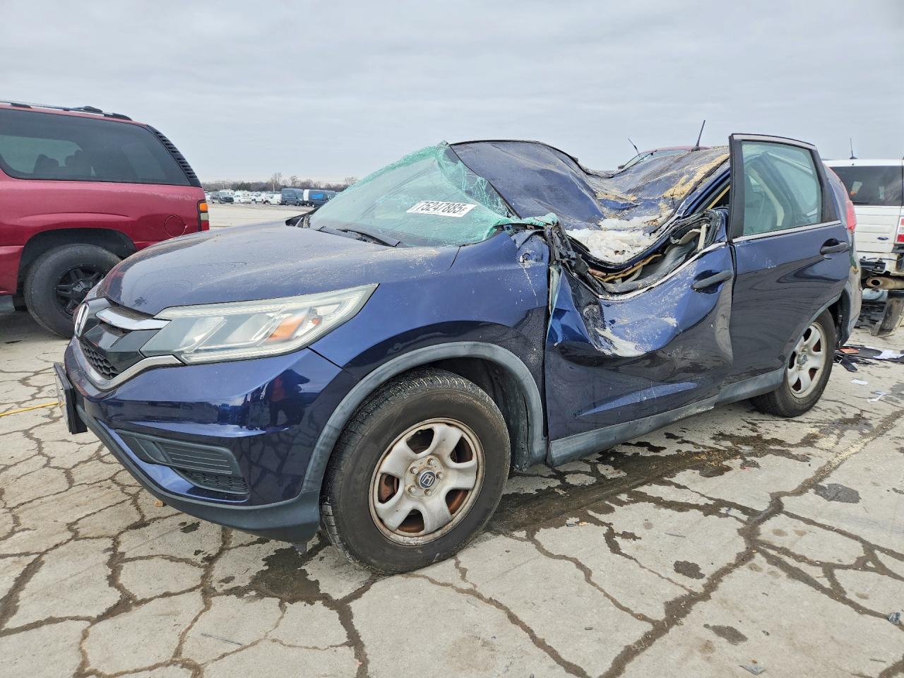 2015 Honda CR-V LX, VIN 2HKRM3H31FH558270 — Rollover