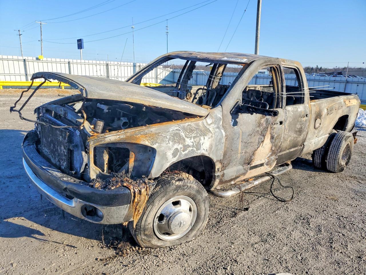 2007 Dodge RAM, VIN 3D3MX48AX7G847056 — Пожар