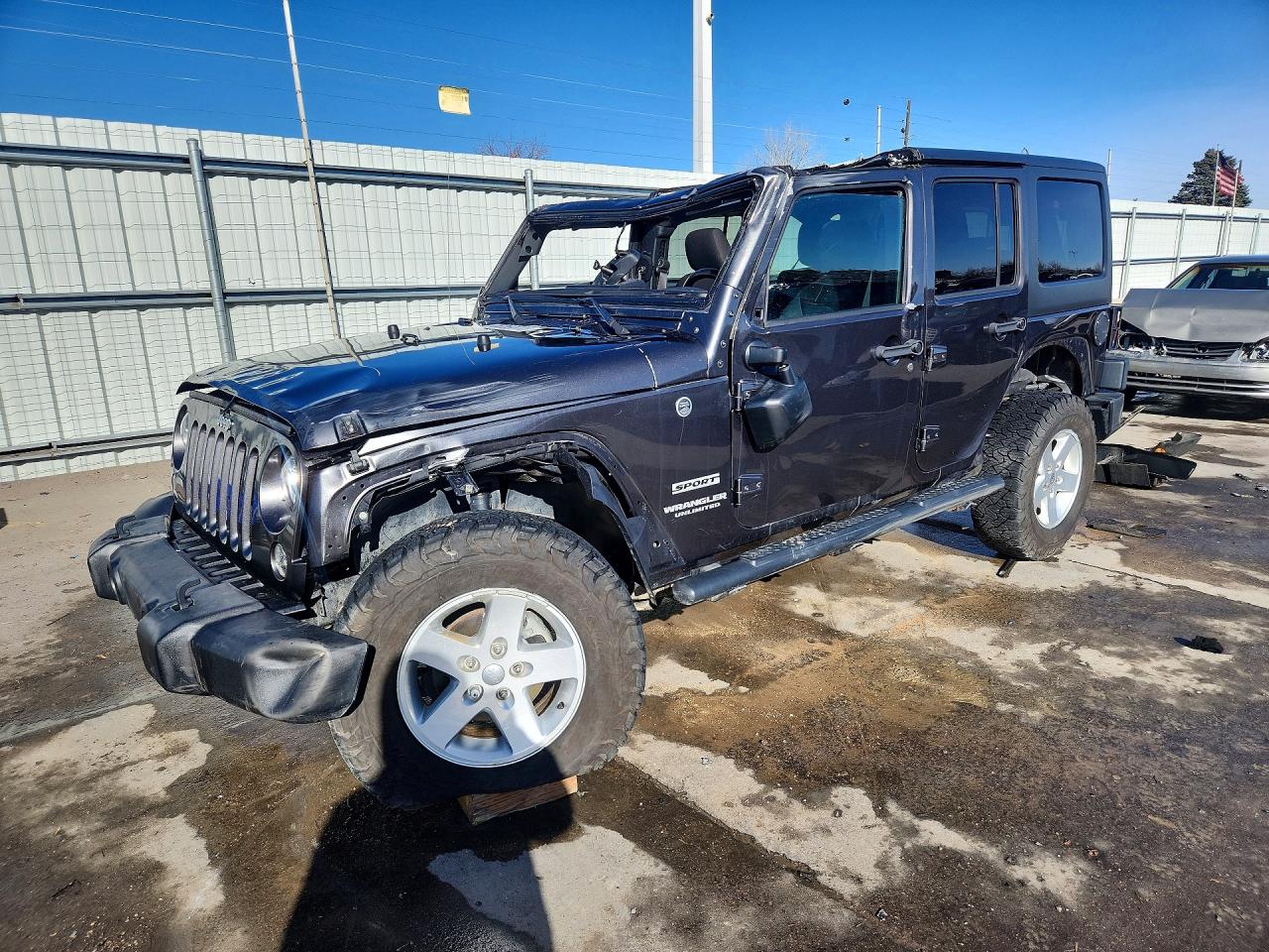 2017 Jeep Wrangler Unlimited Sport, VIN 1C4BJWDGXHL603970 — Rollover