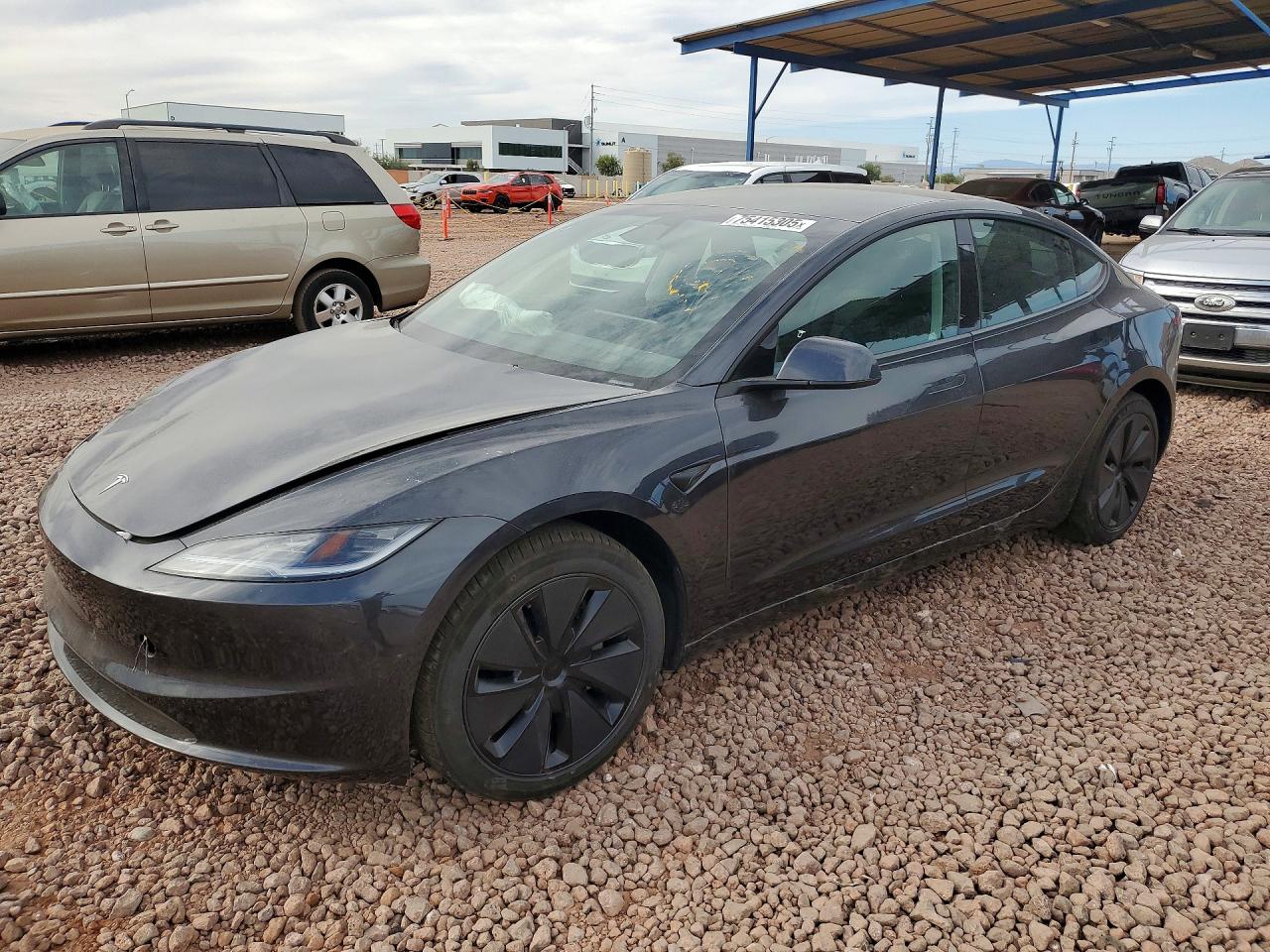 2025 Tesla Model 3 Long Range, VIN 5YJ3E1EA6SF080107 — Front end