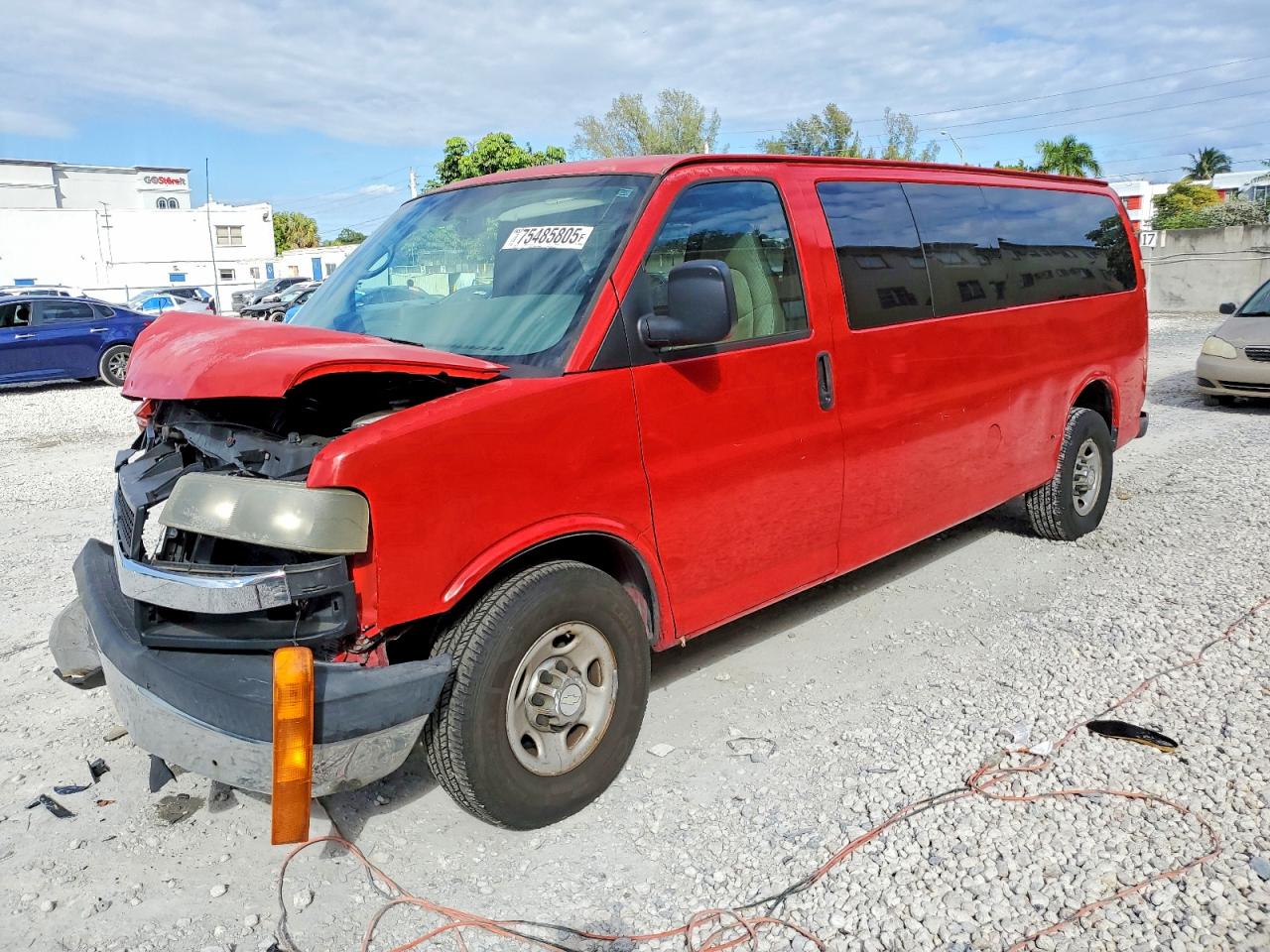 2008 Chevrolet Express Passenger, VIN 1GAHG39KX81206218 — Front end