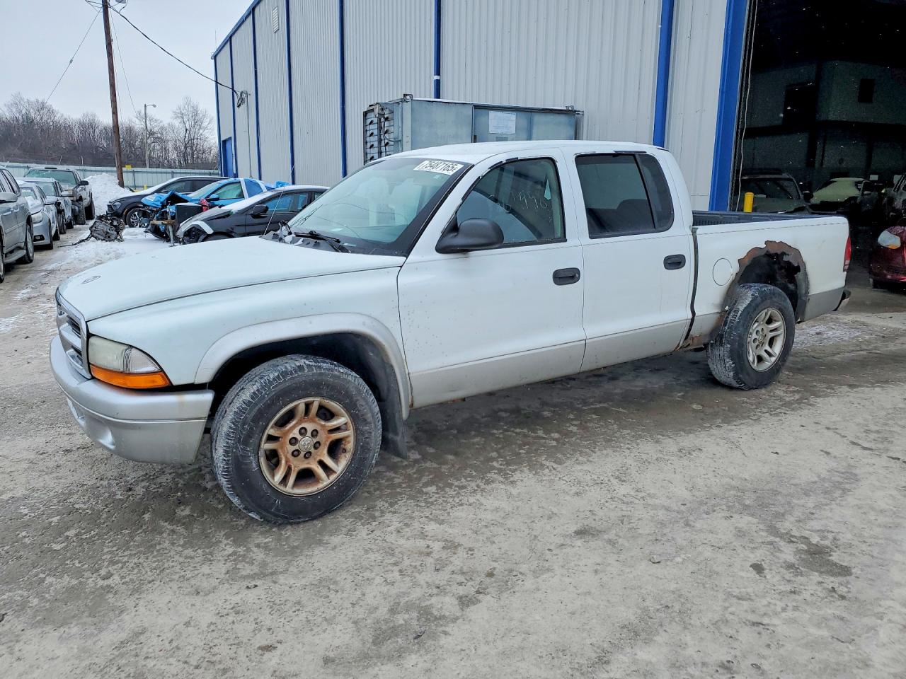 2003 Dodge Dakota SLT, VIN 1D7HL48N13S266191 — Engine fire