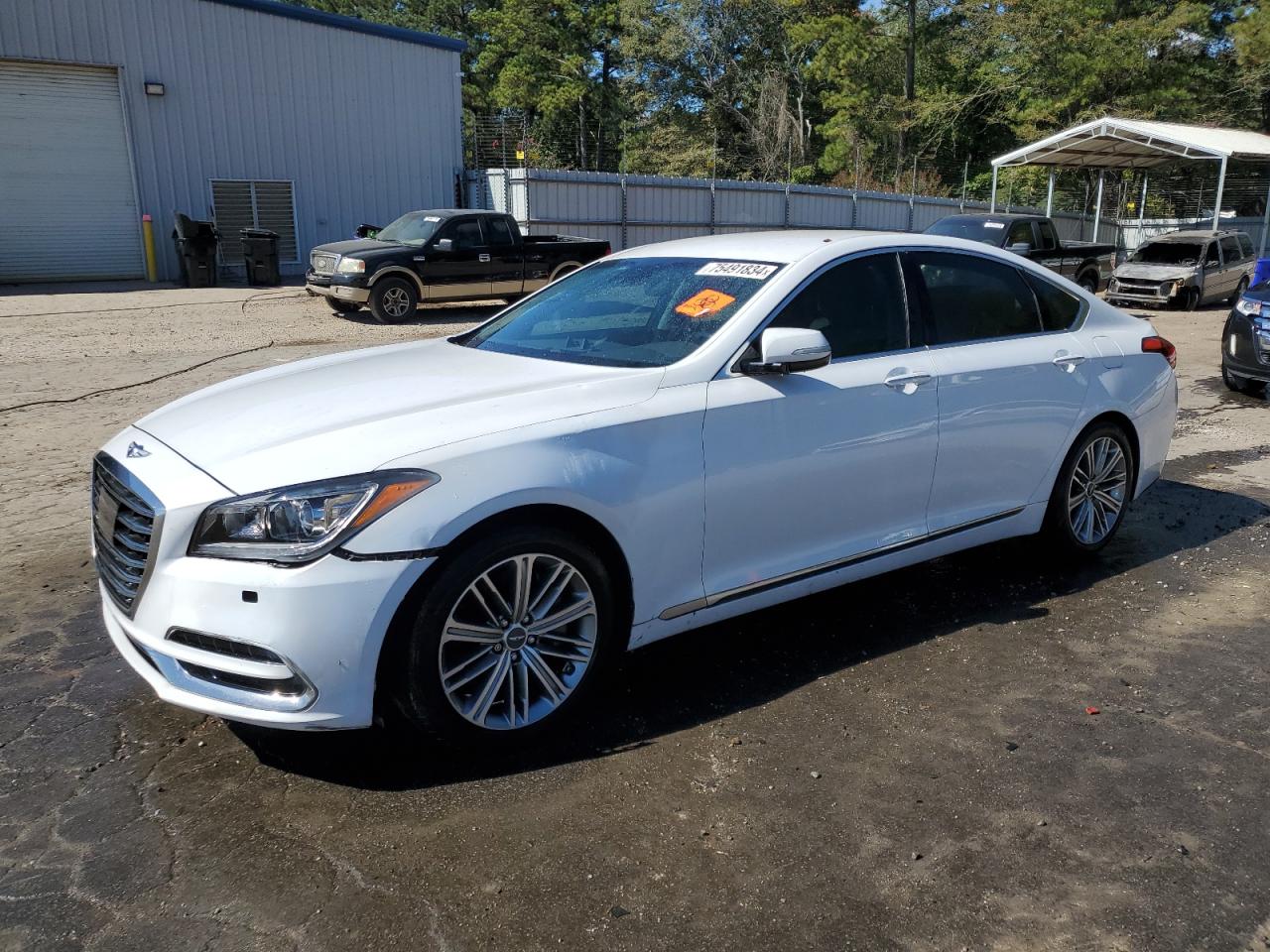 2018 Genesis G80 3.8L, VIN KMHGN4JE9JU230319 — Water / flood