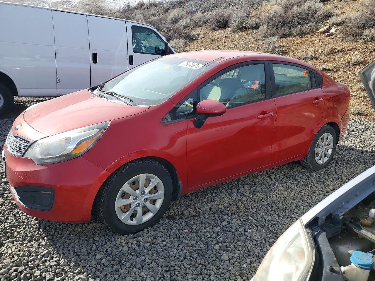 2013 Kia Rio LX, VIN KNADM4A33D6287548 — Side