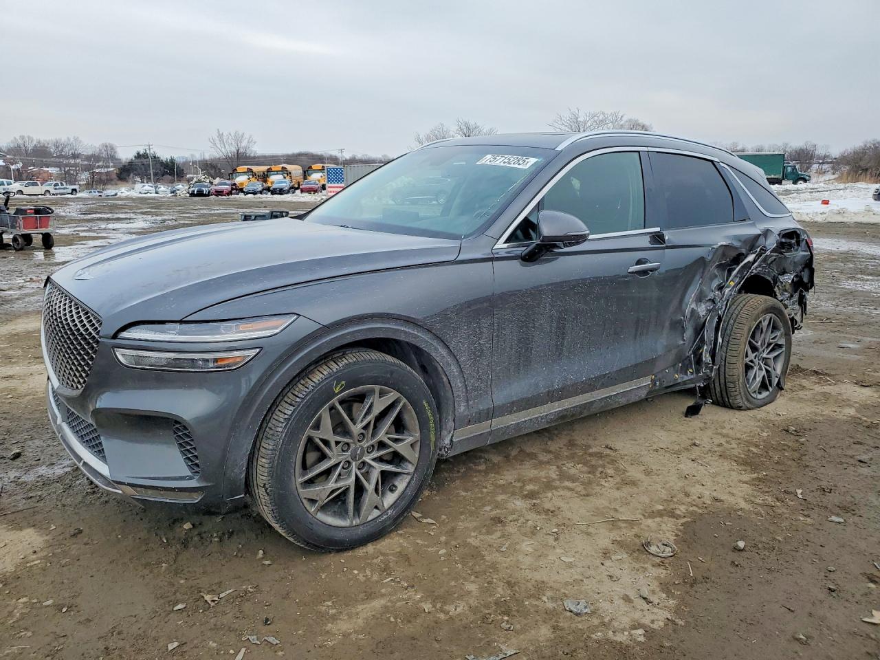 2022 Genesis GV70 2.5T, VIN KMUMADTB0NU063468 — Side