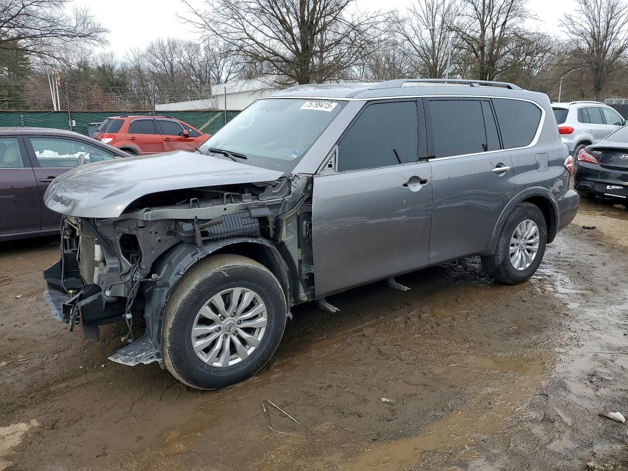 2019 Nissan Armada SL, VIN JN8AY2NC8K9583478 — Front end